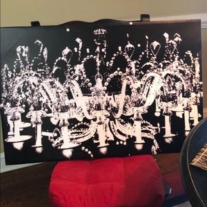 Wall art chandelier print canvas